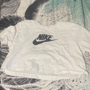 Nike White Cropped T-Shirt